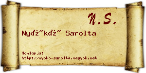 Nyókó Sarolta névjegykártya